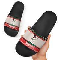 Is More Time for Baseball Design Slide Sandals with Baseball Snowman All I Want for Christmas - Wonder Print Shop