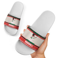 Is More Time for Baseball Design Slide Sandals with Baseball Snowman All I Want for Christmas - Wonder Print Shop