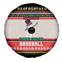 Is More Time for Baseball Design Spare Tire Cover with Baseball Snowman All I Want for Christmas - Wonder Print Shop