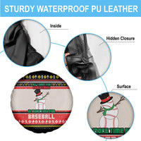 Is More Time for Baseball Design Spare Tire Cover with Baseball Snowman All I Want for Christmas - Wonder Print Shop