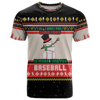 Is More Time for Baseball Design T Shirt with Baseball Snowman All I Want for Christmas - Wonder Print Shop