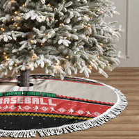 Is More Time for Baseball Design Tree Skirt with Baseball Snowman All I Want for Christmas - Wonder Print Shop