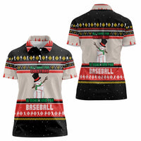 Is More Time for Baseball Design Women Polo Shirt with Baseball Snowman All I Want for Christmas - Wonder Print Shop