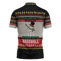 Is More Time for Baseball Design Zipper Polo Shirt with Baseball Snowman All I Want for Christmas - Wonder Print Shop