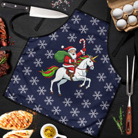 Horse And Santa Claus Christmas Christmas Apron Xmas Holiday Patterns - Wonder Print Shop