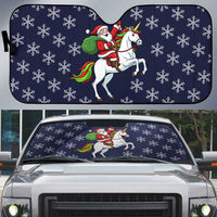 Horse And Santa Claus Christmas Christmas Auto Sun Shade Xmas Holiday Patterns - Wonder Print Shop