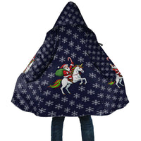 Horse And Santa Claus Christmas Christmas Cloak Xmas Holiday Patterns - Wonder Print Shop