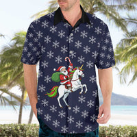 Horse And Santa Claus Christmas Christmas Hawaiian Shirt Xmas Holiday Patterns - Wonder Print Shop