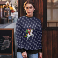 Horse And Santa Claus Christmas Ugly Christmas Sweater Xmas Holiday Patterns - Wonder Print Shop