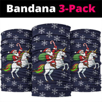 Horse And Santa Claus Christmas Christmas Neck Gaiter Xmas Holiday Patterns - Wonder Print Shop
