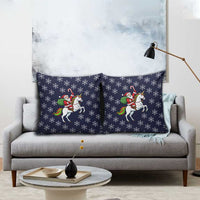 Horse And Santa Claus Christmas Christmas Pillow Cover Xmas Holiday Patterns - Wonder Print Shop