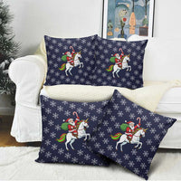 Horse And Santa Claus Christmas Christmas Pillow Cover Xmas Holiday Patterns - Wonder Print Shop