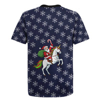 Horse And Santa Claus Christmas Christmas Rugby Jersey Xmas Holiday Patterns - Wonder Print Shop