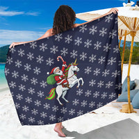 Horse And Santa Claus Christmas Christmas Sarong Xmas Holiday Patterns - Wonder Print Shop