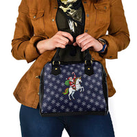 Horse And Santa Claus Christmas Christmas Shoulder Handbag Xmas Holiday Patterns - Wonder Print Shop