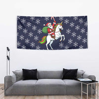 Horse And Santa Claus Christmas Christmas Tapestry Xmas Holiday Patterns - Wonder Print Shop