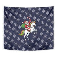 Horse And Santa Claus Christmas Christmas Tapestry Xmas Holiday Patterns - Wonder Print Shop