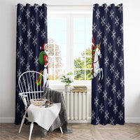 Horse And Santa Claus Christmas Christmas Window Curtain Xmas Holiday Patterns - Wonder Print Shop