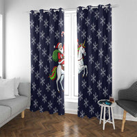 Horse And Santa Claus Christmas Christmas Window Curtain Xmas Holiday Patterns - Wonder Print Shop