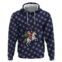Horse And Santa Claus Christmas Christmas Zip Hoodie Xmas Holiday Patterns - Wonder Print Shop