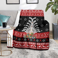 Hockey Is Back Christmas Blanket Xmas Holiday Patterns - Wonder Print Shop