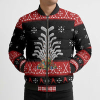 Hockey Is Back Christmas Bomber Puffer Jacket Xmas Holiday Patterns - Wonder Print Shop