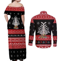 Hockey Is Back Christmas Couples Matching Off Shoulder Maxi Dress and Long Sleeve Button Shirt Xmas Holiday Patterns - Wonder Print Shop