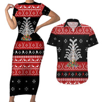 Hockey Is Back Christmas Couples Matching Short Sleeve Bodycon Dress and Hawaiian Shirt Xmas Holiday Patterns - Wonder Print Shop