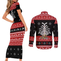 Hockey Is Back Christmas Couples Matching Short Sleeve Bodycon Dress and Long Sleeve Button Shirt Xmas Holiday Patterns - Wonder Print Shop