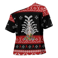 Hockey Is Back Christmas Cross Shoulder Shirt Xmas Holiday Patterns - Wonder Print Shop