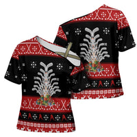 Hockey Is Back Christmas Cross Shoulder Shirt Xmas Holiday Patterns - Wonder Print Shop