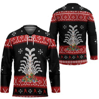 Hockey Is Back Christmas Hockey Jersey Xmas Holiday Patterns - Wonder Print Shop