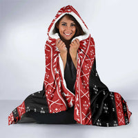 Hockey Is Back Christmas Hooded Blanket Xmas Holiday Patterns - Wonder Print Shop