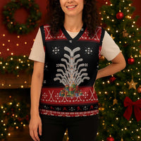 Hockey Is Back Christmas Knitted V-Neck Vest Xmas Holiday Patterns - Wonder Print Shop