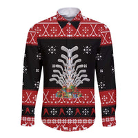 Hockey Is Back Christmas Long Sleeve Button Shirt Xmas Holiday Patterns - Wonder Print Shop
