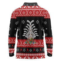 Hockey Is Back Christmas Long Sleeve Polo Shirt Xmas Holiday Patterns - Wonder Print Shop