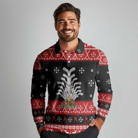 Hockey Is Back Christmas Long Sleeve Polo Shirt Xmas Holiday Patterns - Wonder Print Shop