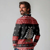 Hockey Is Back Christmas Long Sleeve Polo Shirt Xmas Holiday Patterns - Wonder Print Shop