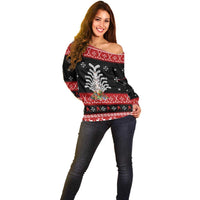 Hockey Is Back Christmas Off Shoulder Sweater Xmas Holiday Patterns - Wonder Print Shop