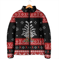 Hockey Is Back Christmas Padded Jacket Xmas Holiday Patterns - Wonder Print Shop