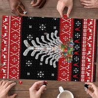 Hockey Is Back Christmas Puzzle Xmas Holiday Patterns - Wonder Print Shop