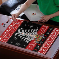 Hockey Is Back Christmas Puzzle Xmas Holiday Patterns - Wonder Print Shop