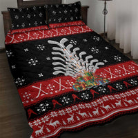 Hockey Is Back Christmas Quilt Bed Set Xmas Holiday Patterns - Wonder Print Shop