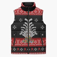 Hockey Is Back Christmas Sleeveless Puffer Jacket Xmas Holiday Patterns - Wonder Print Shop