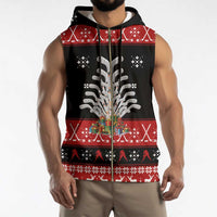Hockey Is Back Christmas Sleeveless Zip Hoodie Xmas Holiday Patterns - Wonder Print Shop