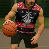 Hockey Is Back Christmas Sleeveless Zip Hoodie Xmas Holiday Patterns - Wonder Print Shop