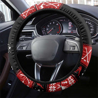 Hockey Is Back Christmas Steering Wheel Cover Xmas Holiday Patterns - Wonder Print Shop