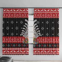 Hockey Is Back Christmas Window Curtain Xmas Holiday Patterns - Wonder Print Shop