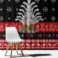 Hockey Is Back Christmas Window Curtain Xmas Holiday Patterns - Wonder Print Shop