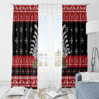 Hockey Is Back Christmas Window Curtain Xmas Holiday Patterns - Wonder Print Shop